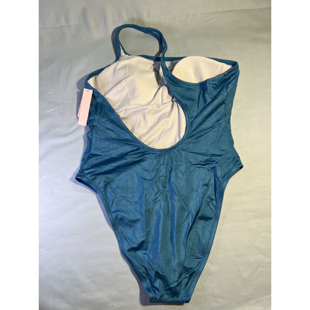 NWT Victoria's Secret Blue One-Shoulder One-Piece Swimsuit - Picture 2 of 3